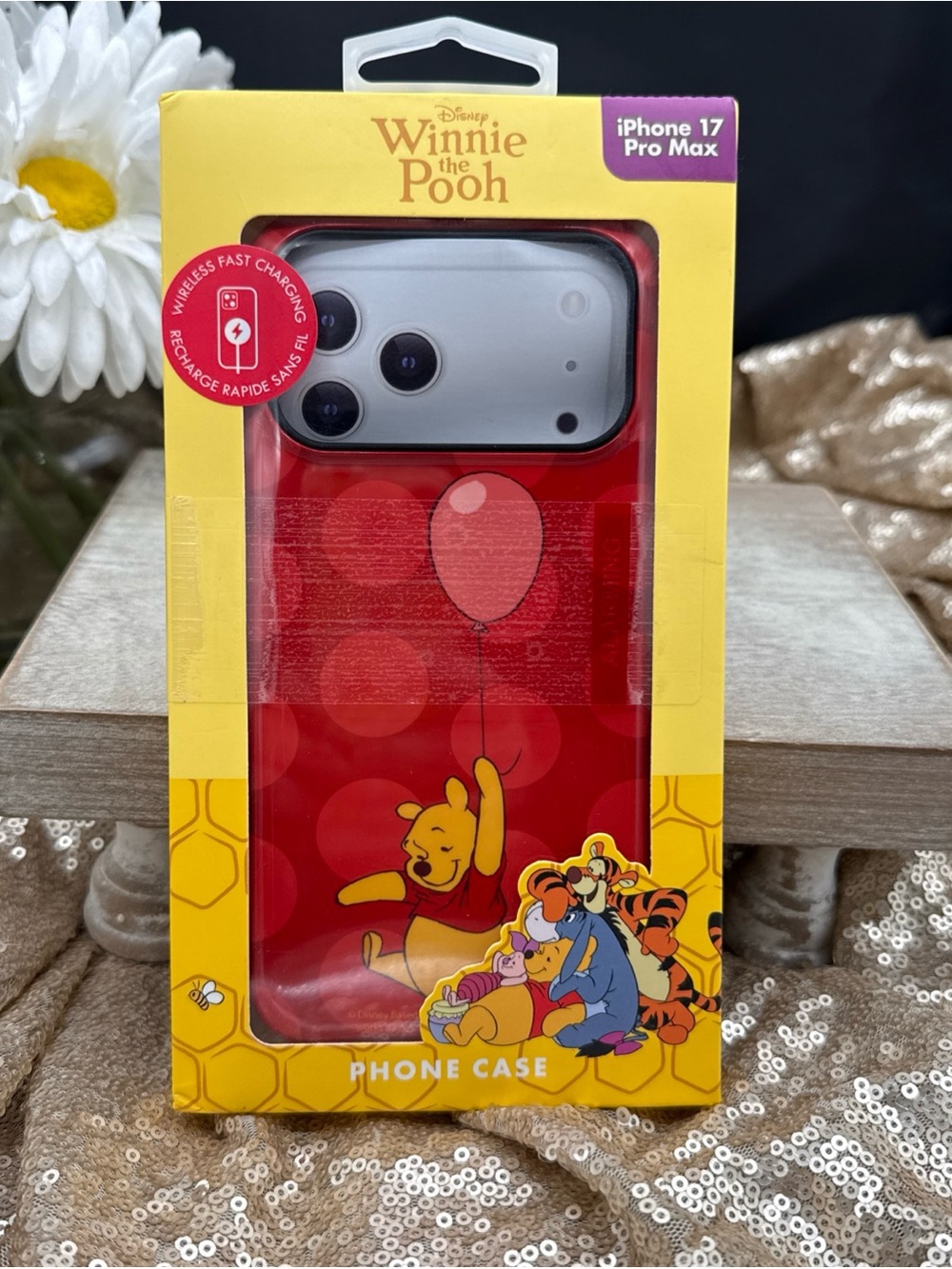 Disney Winnie the Pooh Red With Balloon IPhone 17 Pro Max Case Cover NIB